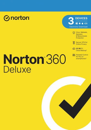 Norton 360 Deluxe EU Key (1 rok / 3 zařízení) + 25 GB cloudového úložiště