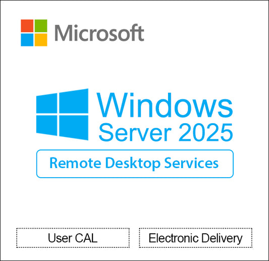 Služba vzdálené plochy systému Windows Server 2025 50 uživatelských licencí CAL CD Key