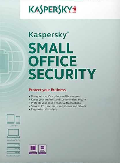 Kaspersky Small Office Security (5 počítačů / 1 server / 5 mobilních zařízení / 1 rok)