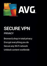 Klíč AVG Secure VPN (2 roky / 1 zařízení)