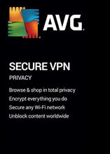 Klíč AVG Secure VPN (1 rok / 10 zařízení)