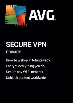 AVG Secure VPN Key (1 rok / neomezený počet počítačů) CD Key