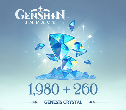 Genshin Impact - 1 980 + 260 krystalů Genesis Reidos Voucher