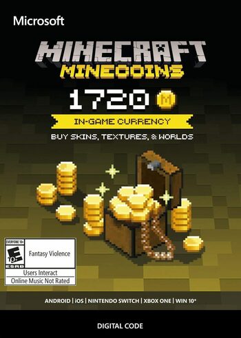 Balíček mincí Minecraft: 1720 mincí CD Key