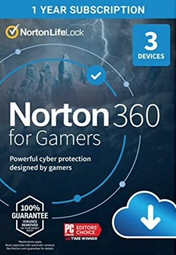 Norton 360 pro hráče 2021 EU Key (1 rok / 3 zařízení)